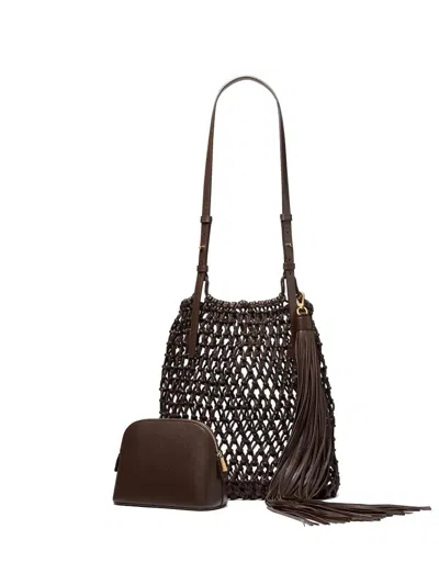 Michael Kors Loli Macramé Tote Bag In Neutral