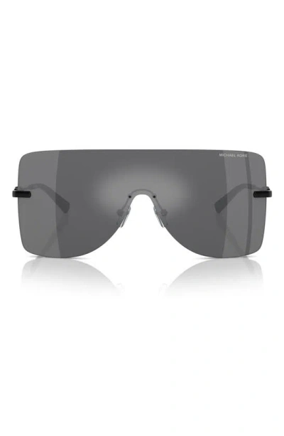 Michael Kors London 0mm Shield Sunglasses In Grey Mirror