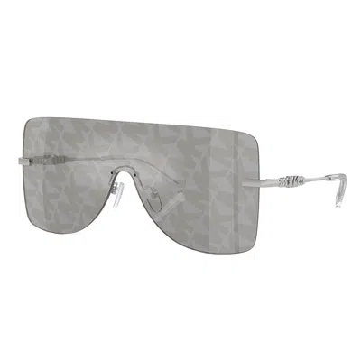 Michael Kors Woman Sunglasses Mk1148 London In Mk Logo Gold Silver