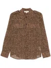 Michael Kors Long-sleeve Animal Print Shirt