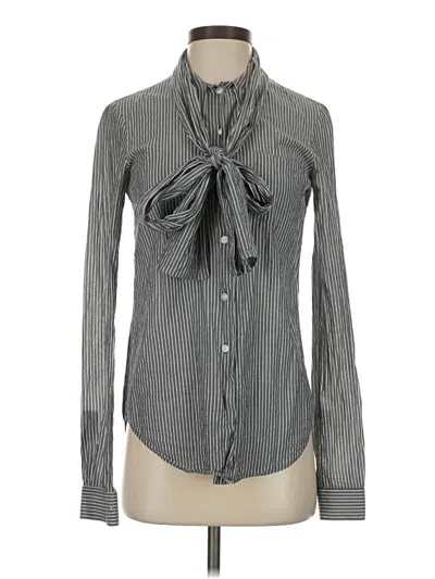 Pre-owned Michael Kors Long Sleeve Blouse In Blue