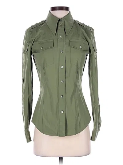 Pre-owned Michael Kors Long Sleeve Blouse In Green