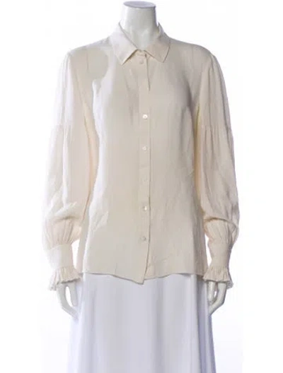 Pre-owned Michael Kors Long Sleeve Blouse In Neutral