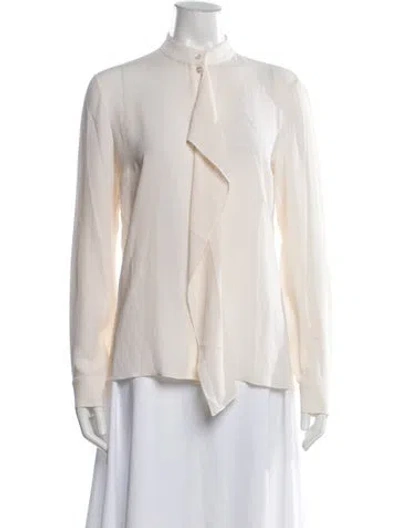 Pre-owned Michael Kors Long Sleeve Blouse In Neutral