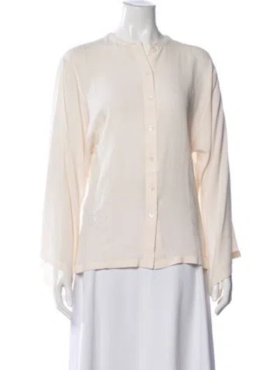 Pre-owned Michael Kors Long Sleeve Blouse In Neutrals