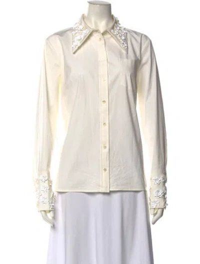 Pre-owned Michael Kors Long Sleeve Blouse In Neutrals