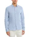 Michael Kors Linen Chambray Button-down Collar Shirt In Chambray