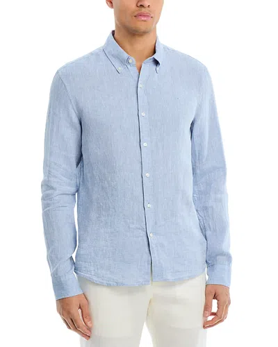 Michael Kors Long Sleeve Button Down Shirt In Chambray