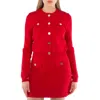 Michael Kors Long Sleeve Crew Neck Sweater In Red