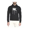Michael Kors Long Sleeve Drip Logo Sweater In Black
