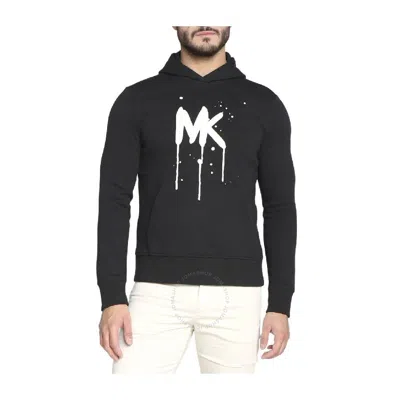 Michael Kors Long Sleeve Drip Logo Sweater In Black