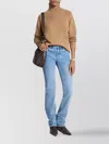 Michael Kors Long Sleeve Knit Sweater Turtleneck In Brown