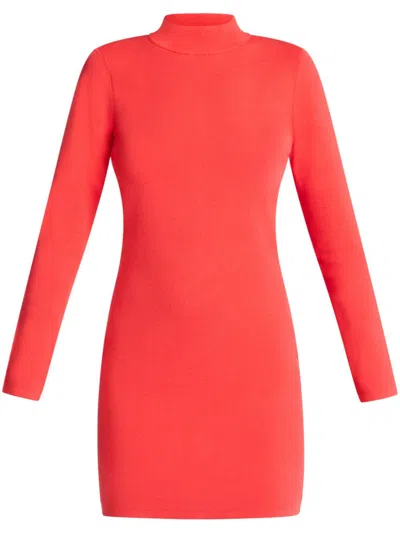 Michael Kors Long-sleeve Mini Dress In Red