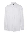 Michael Kors Long Sleeves Linen 2 Pockets Over Shirt In White