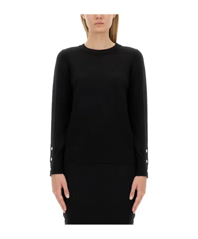Michael Kors Long-sleeved Sweater In Black