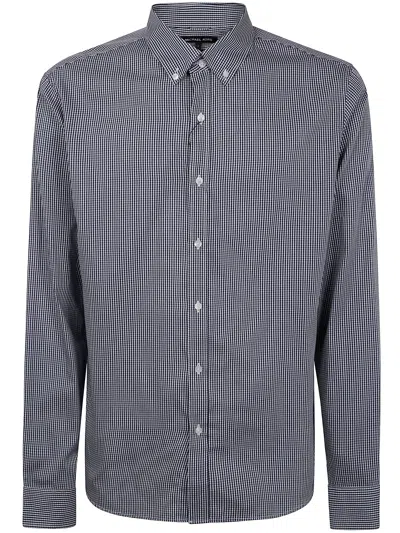 Michael Kors Long Sleeves Classic Shirt In Blue