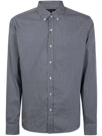 MICHAEL KORS LONG SLEEVES CLASSIC SHIRT,CS5400HHGK 401 MIDNIGHT