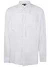 Michael Kors Long Sleeves Linen 2 Pockets Over Shirt In White