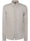 Michael Kors Linen Shirt Long Sleeves In Beige