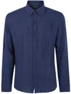 Michael Kors Tailored Shirt With Long Sleeves And Button-down Collar In Blue