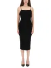 Michael Kors Longuette Dress With Decorations In Black