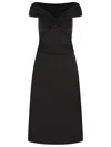 Michael Kors 'longuette' Viscose Blend Dress With Bare Shoulders In Black