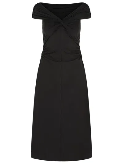 Michael Kors 'longuette' Viscose Blend Dress With Bare Shoulders In Black