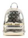Michael Kors Loog-print Backpack In Gold