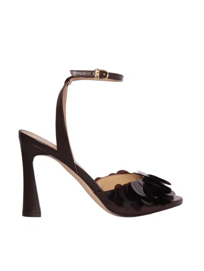 Michael Kors Loretta High Sandal In Brown