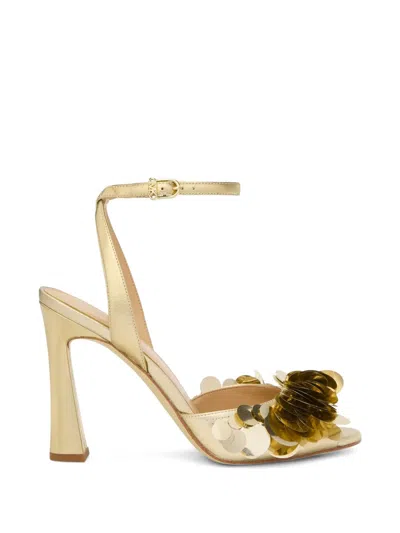 Michael Kors Loretta Sequin-embellished Sandals In Gold