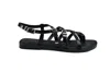 Michael Kors Darrington Black Flat Sandal In Black