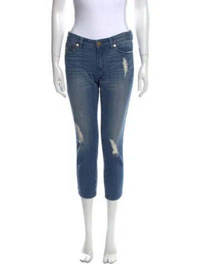 Pre-owned Michael Kors Low-rise Skinny Leg Jeans In Blue