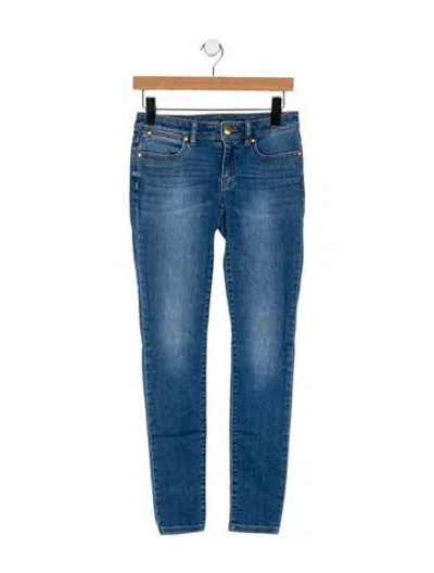 Pre-owned Michael Kors Low-rise Skinny Leg Jeans In Blue