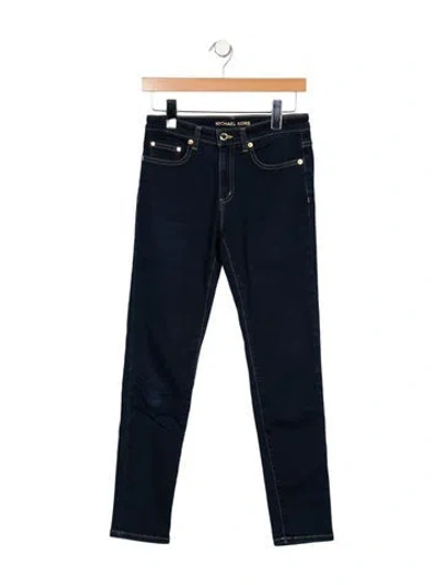 Pre-owned Michael Kors Low-rise Skinny Leg Jeans In Blue
