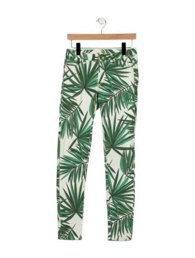 Pre-owned Michael Kors Low-rise Skinny Leg Jeans In Green