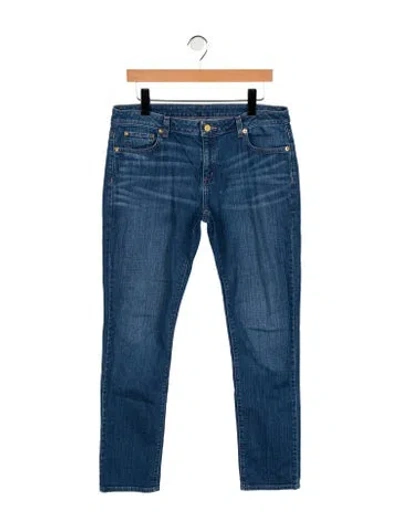 Pre-owned Michael Kors Low-rise Straight Leg Jeans In Blue