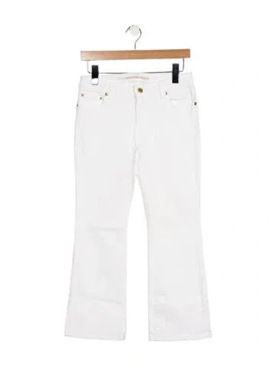 Pre-owned Michael Kors Low-rise Straight Leg Jeans In White