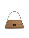 Michael Kors Ludlow Medium Leather Shoulder Bag In Beige