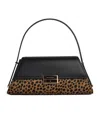 Michael Kors Ludlow Medium Cheetah-printed Shoulder Bag In Black