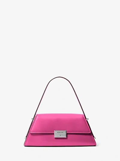 Michael Kors Ludlow Medium Leather Shoulder Bag In Pink