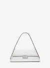 Michael Kors Ludlow Medium Studded Leather Shoulder Bag In White