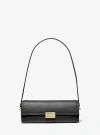 Michael Kors Ludlow Small Leather Convertible Pochette In Black