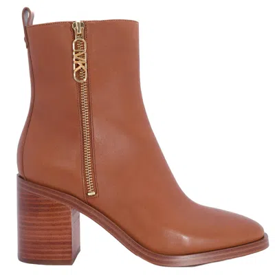 Michael Kors Luggage Regan Mid Heeled Ankle Boots