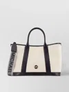 Michael Kors Luisa Canvas And Leather Handbag With Frontal Monogram