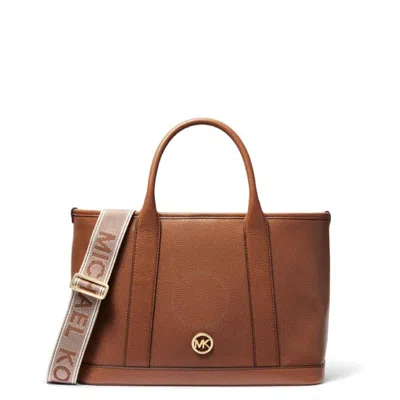 Michael Kors Luisa Medium Leather Tote Bag In Brown