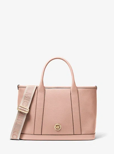 Michael Kors Luisa Medium Pebbled Leather Tote Bag In Pink