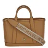 Michael Kors Luisa Small Leather Satchel In Brown