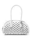 Michael Kors Michael  Lulu Leather Handle Satchel In Optic White