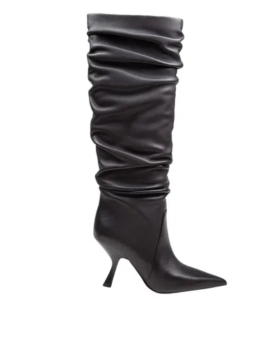 MICHAEL KORS MICHAEL KORS LUNA BOOT IN BLACK LEATHER