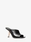 Michael Kors Michael  Luna Mule Dress Sandals In Black